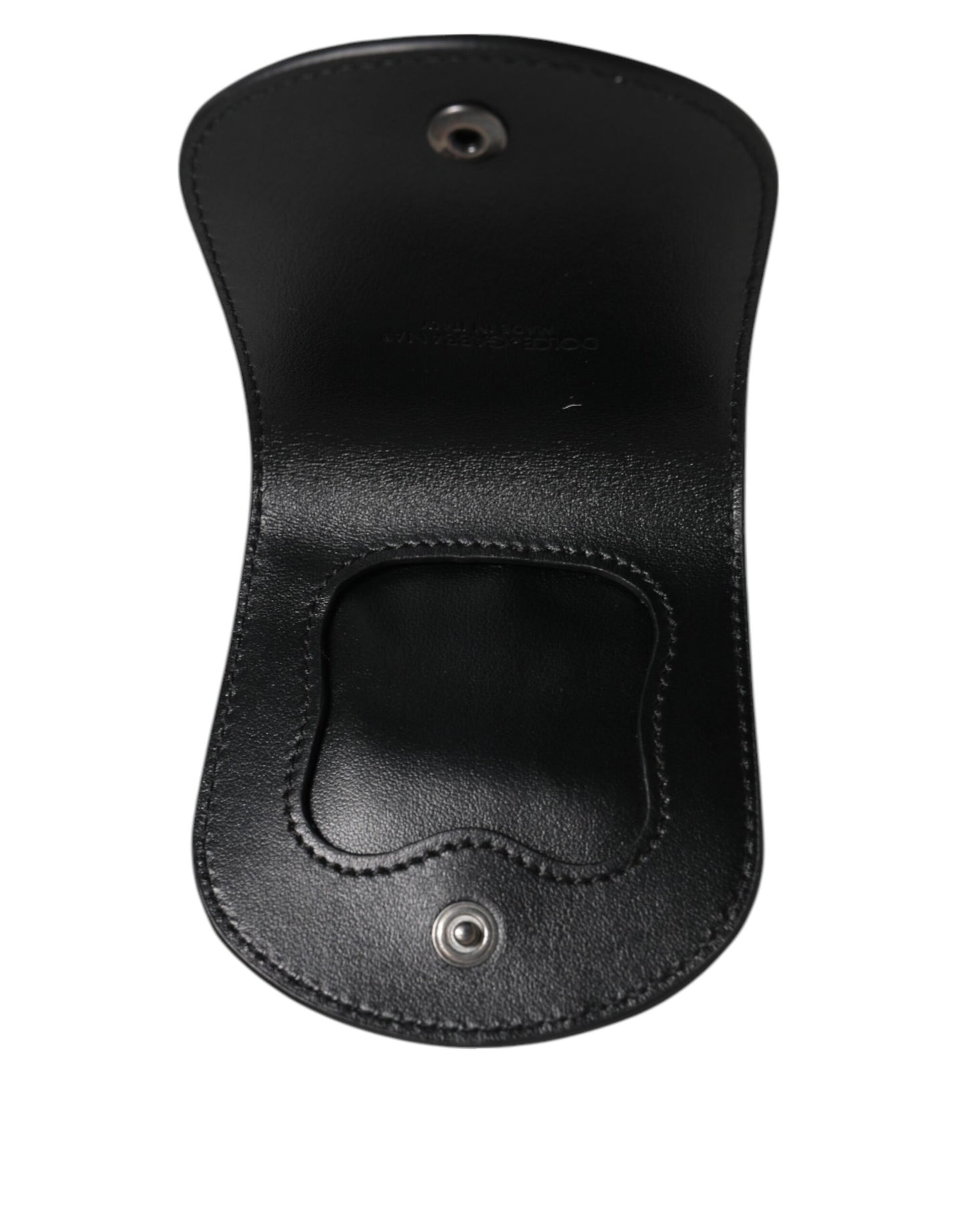 Dolce & Gabbana Black Exotic Skin Coin Condom Case Holder Pocket Wallet