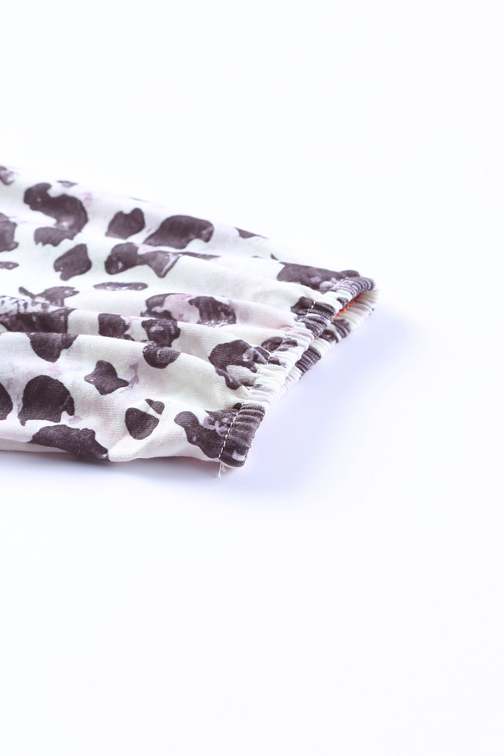 Brown Waffle Knit Leopard Patchwork