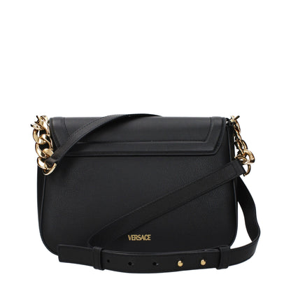 Versace Black Leather Crossbody Bag