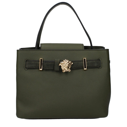 Versace Green Leather Handbag