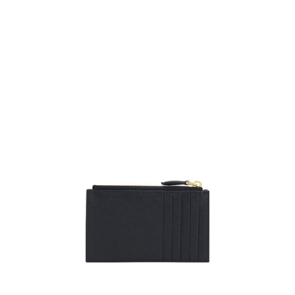 Prada Black Calf Leather Bos Taurus Wallet
