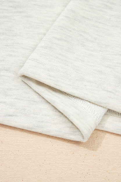 Light Grey Denim Color Block Patchwork Button Polo Collar T Shirt Tunic Dress