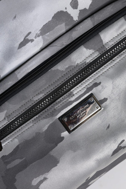 Dolce & Gabbana Black Camouflage Shoulder Strap Logo Plaque Bag