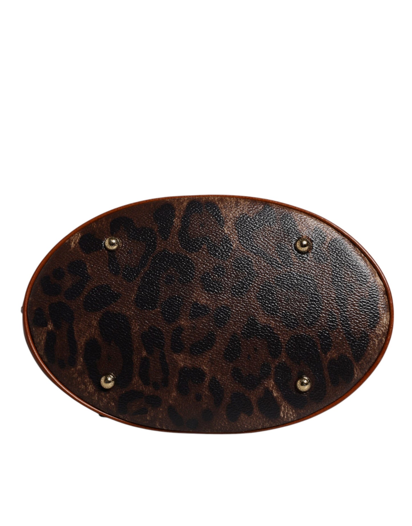Dolce & Gabbana Brown Leopard Leather Shoulder Strap Tote Bag