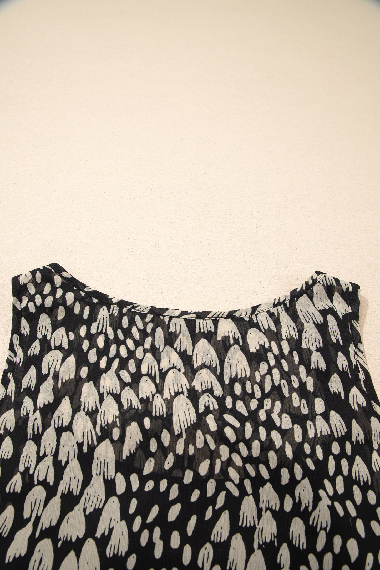 Black Printed Sleeveless Maxi Dress