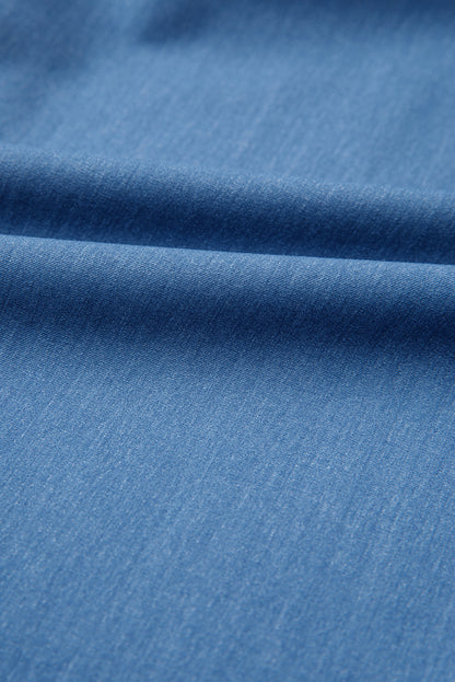 Myosotis Square Neck Pleated Waist V Cut Backless Tied Fit and Flare Dress